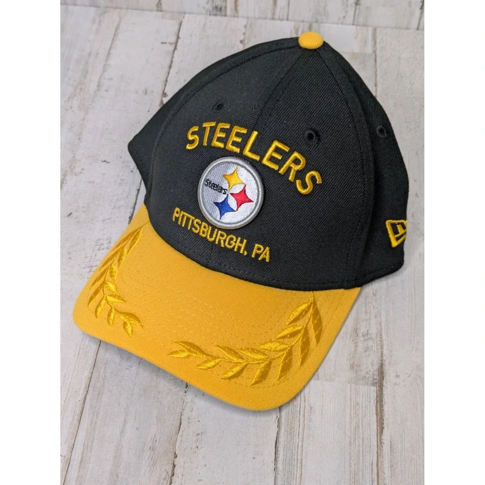 New Era Pittsburgh‎ Steelers NFL 2025 Draft Yellow 39Thirty Stretch Fit Hat M/L
